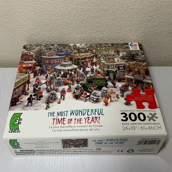 Joan Steiner The Most Wonderful Time 300 Pc Puzzle Oversized Pc Used Complete - Picture 1 of 4